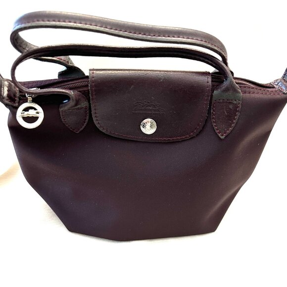 Longchamp Handbags - LONGCHAMP,  VINTAGE BROWN NYLON HANDBAG, PRE-OWNED